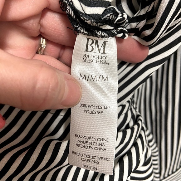 Badgley Mischka Striped Blouse - Picture 12 of 13